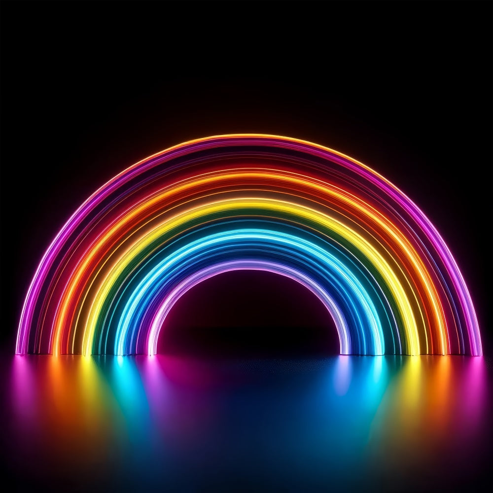 Haustier-Fotohintergrund Neonbogen-Kunsthintergrund LXX1-289