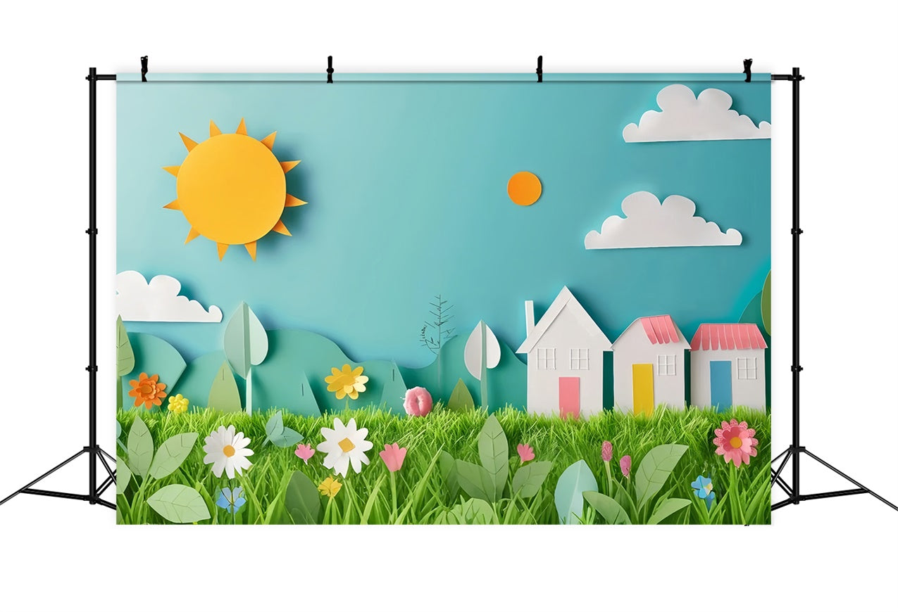 Pet Backdrop Floral Papierausschnitt Landschaft Backdrop LXX1-297