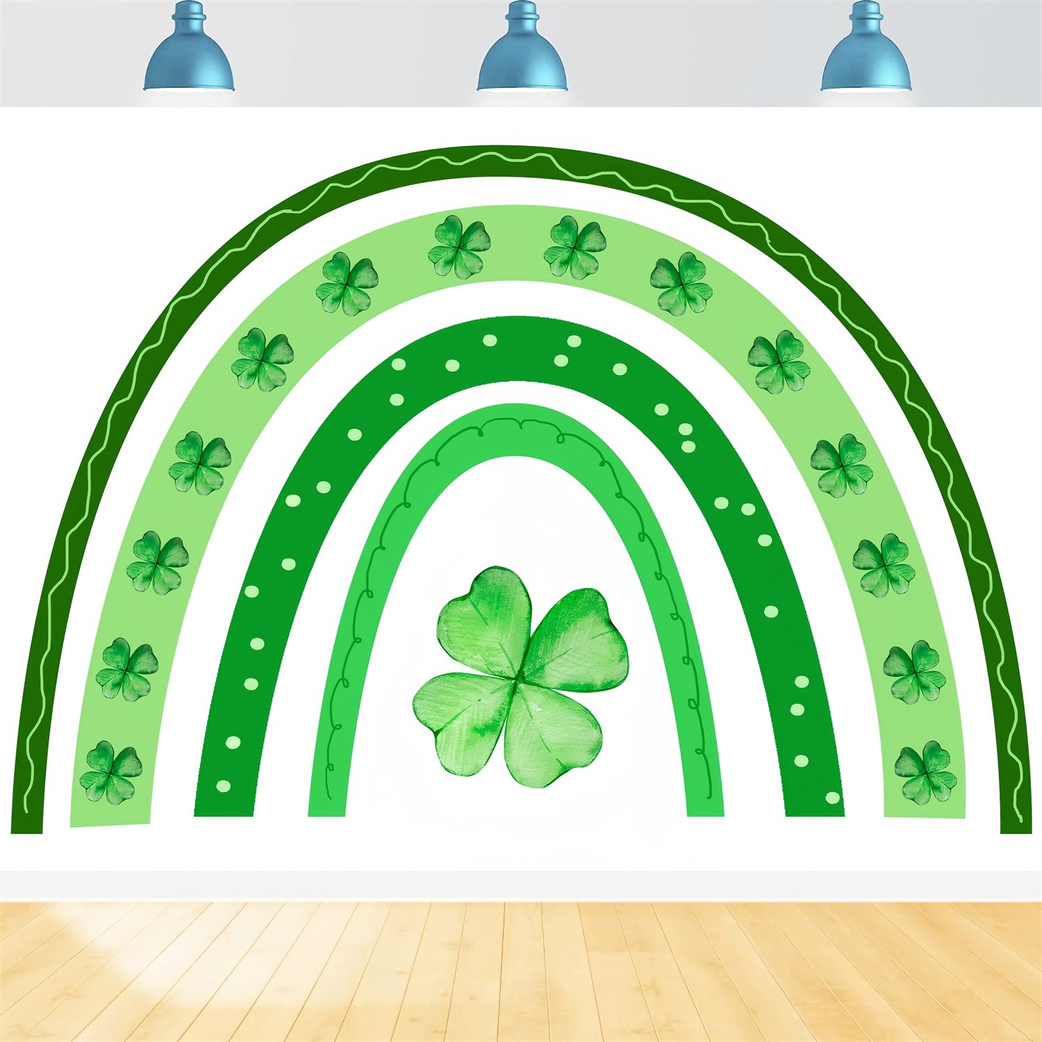 Haustier Fotografie Hintergrund St. Patricks Klee Regenbogen Festliche Hintergrund LXX1-300