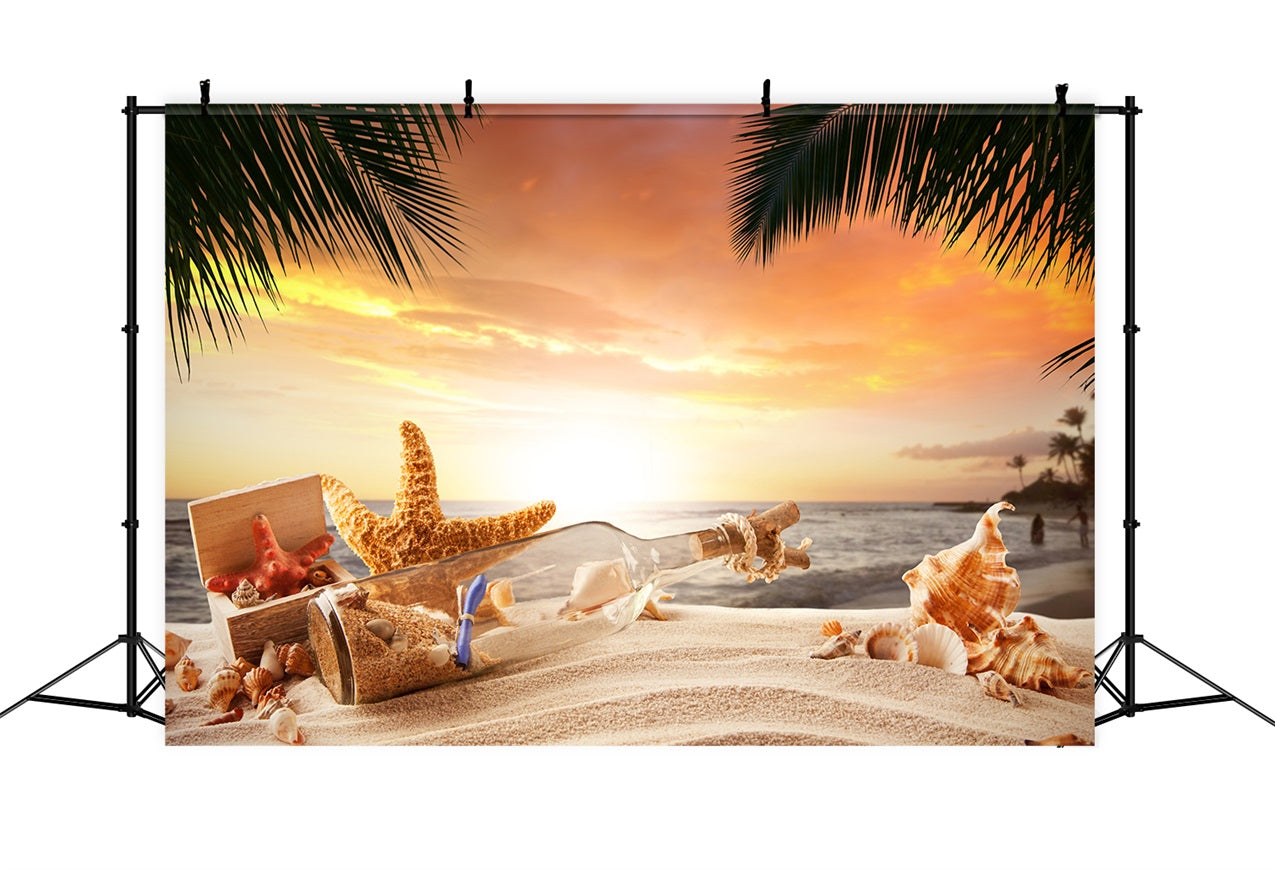 Fotografie Himmel Hintergrundkulisse Romantischer Sonnenuntergang Muscheln Hintergrund LXX1-310
