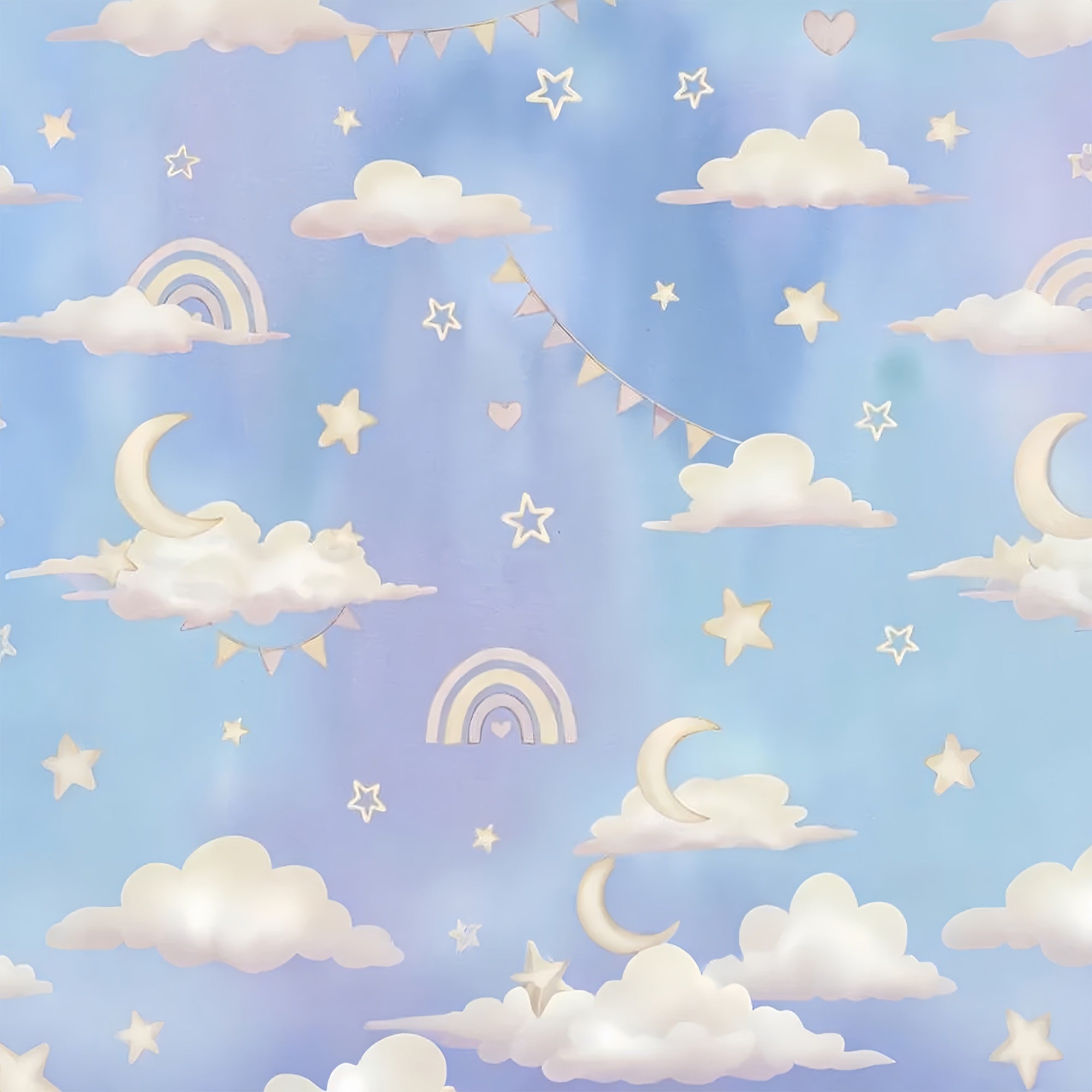 Backdrop Wolken Pastell Sternennacht Backdrop LXX1-344