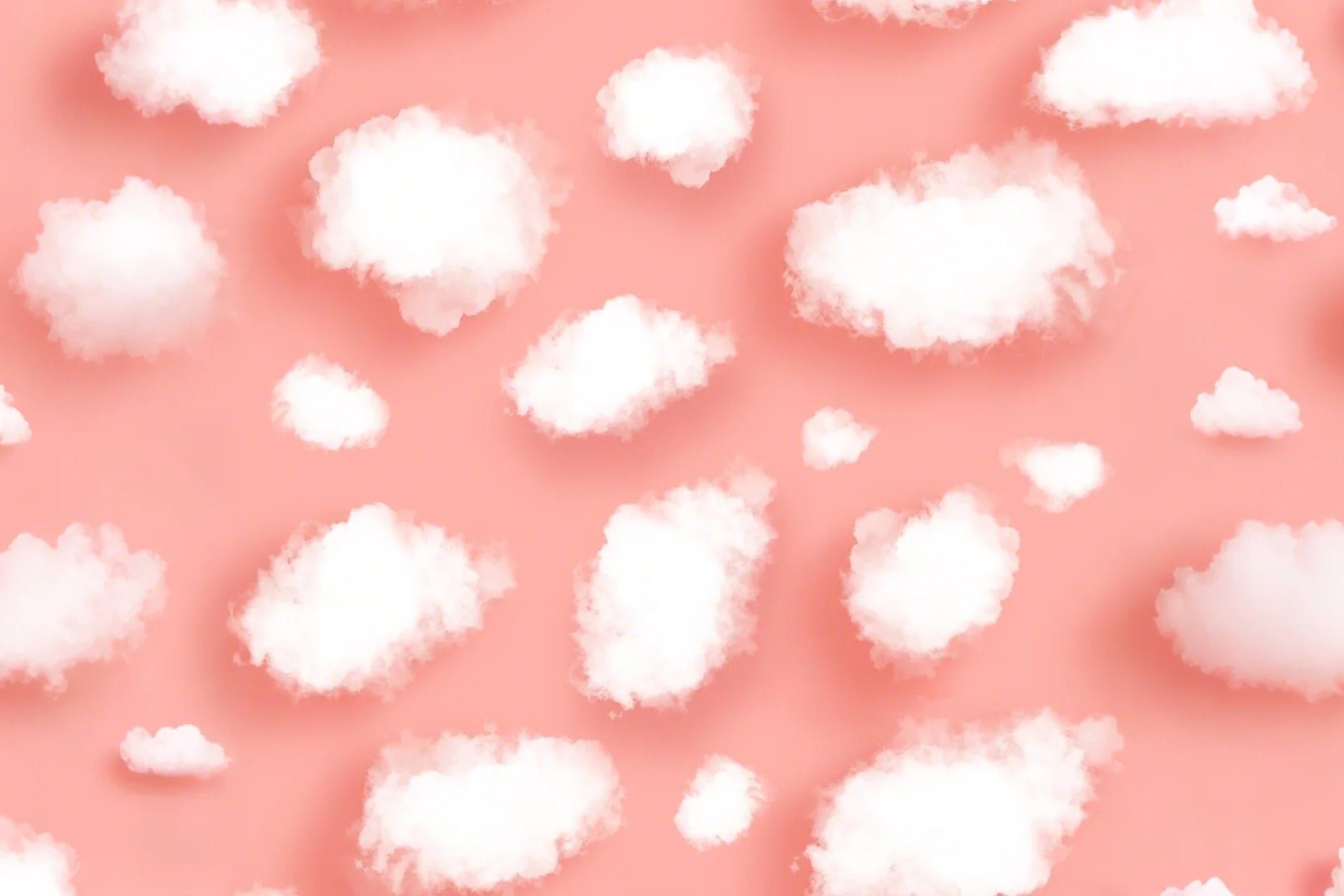 Rosa Himmel Backdrop Weiße Wolke Fluffy Backdrop LXX1-347