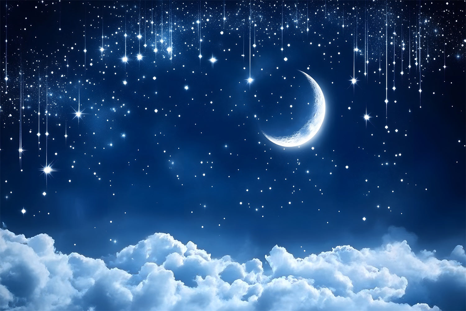 Himmel Fotohintergrund Glitzernde Mondwolken Hintergrund LXX1-353