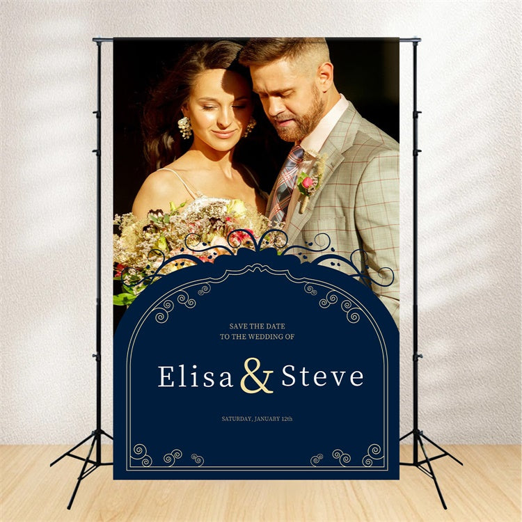 Personalisierte Hochzeit Backdrop Golden Glow Romance Backdrop LXX2-132