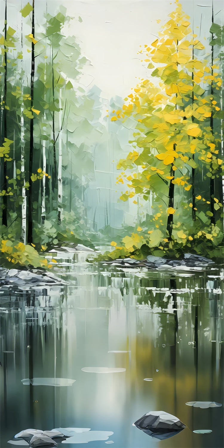 Backdrops Golden Forest Serene River Sweep Backdrop LXX2-262