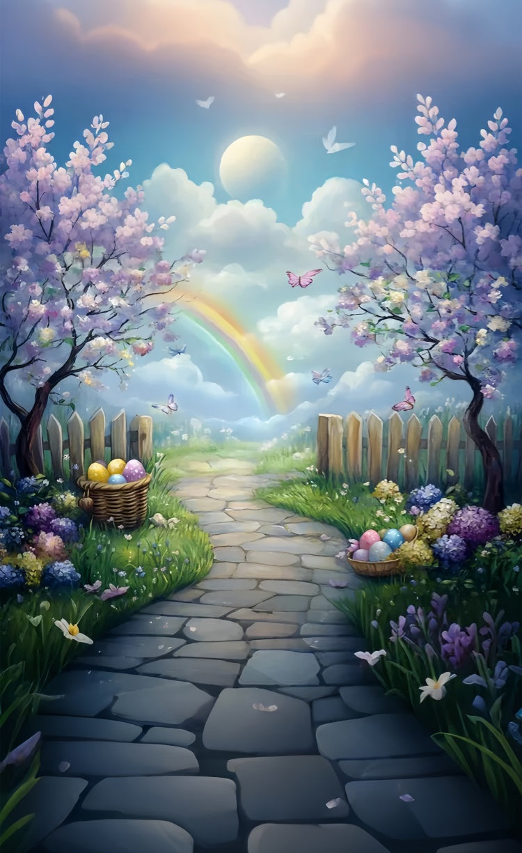 Ostern Backdrops Ideen Kirschblüte Pastell Himmel Sweep Backdrop LXX2-273