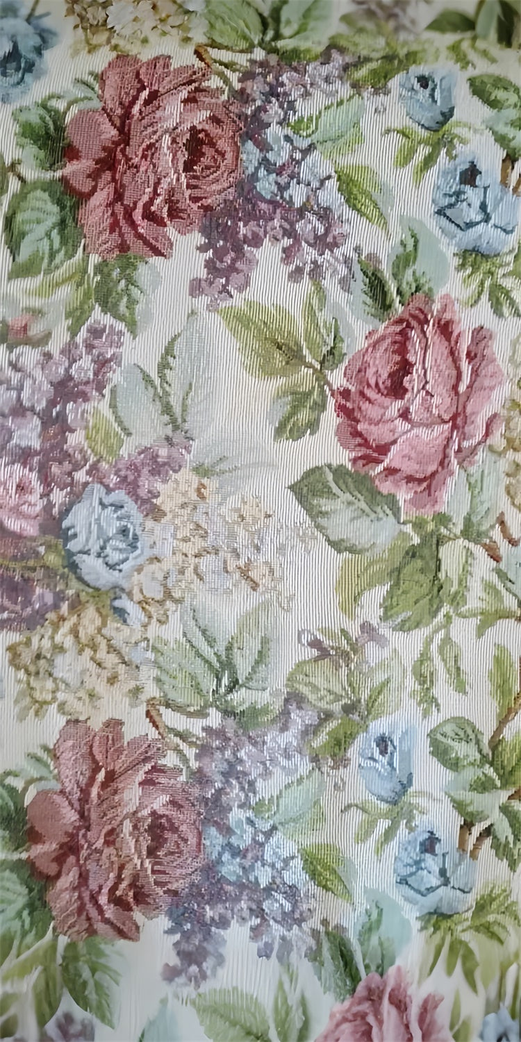 Florale Fotohintergründe Schicke bestickte Rose Sweep Backdrop LXX2-292