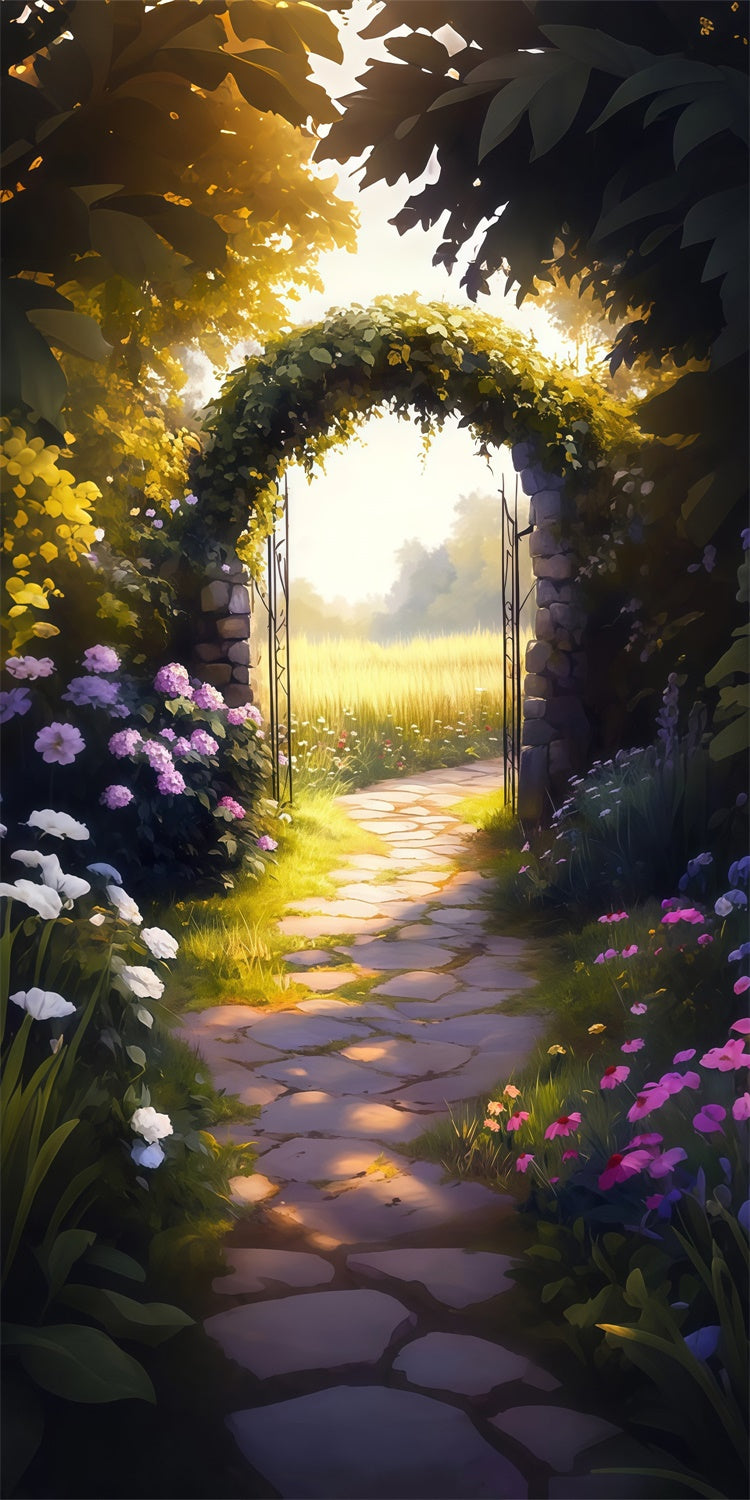 Blumenfotokulisse Enchanted Path Sunlit Floral Sweep Backdrop LXX2-301