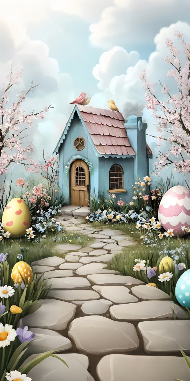 Ostern Backdrops Ideen Ostern Landhaus Kirschblüte Sweep Backdrop LXX2-304