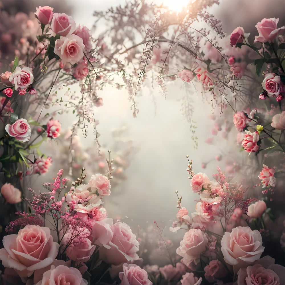 Frühling Fotohintergrund Soft Blush Rose Misty Backdrop LXX2-50