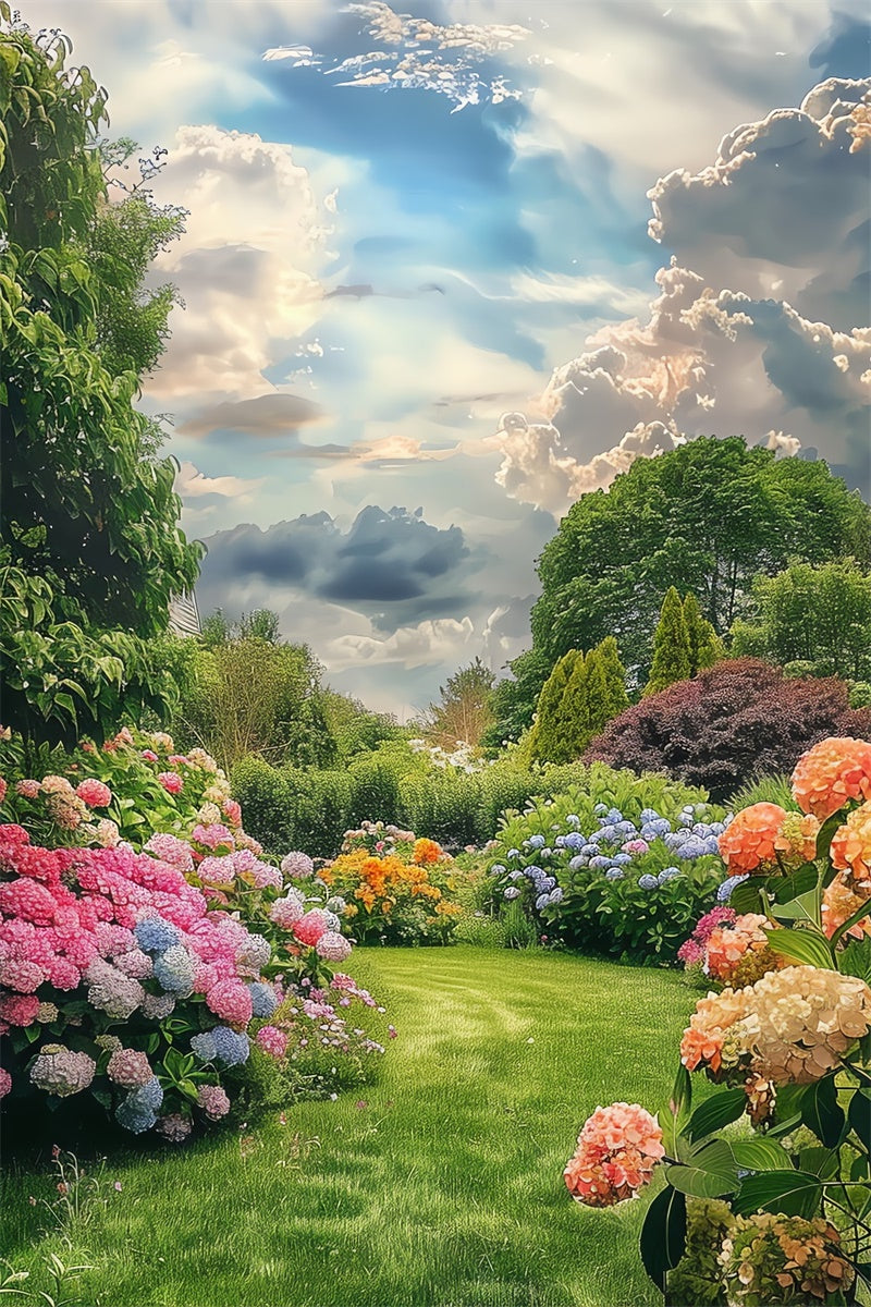 Frühlingshintergrund Ideen Florales Paradies Blauer Himmel Hintergrund LXX2-62