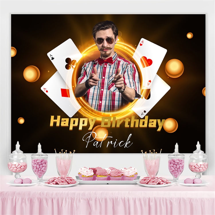 Personalisierte Backdrop für Geburtstag Cool Card Party Backdrop LXX3-110