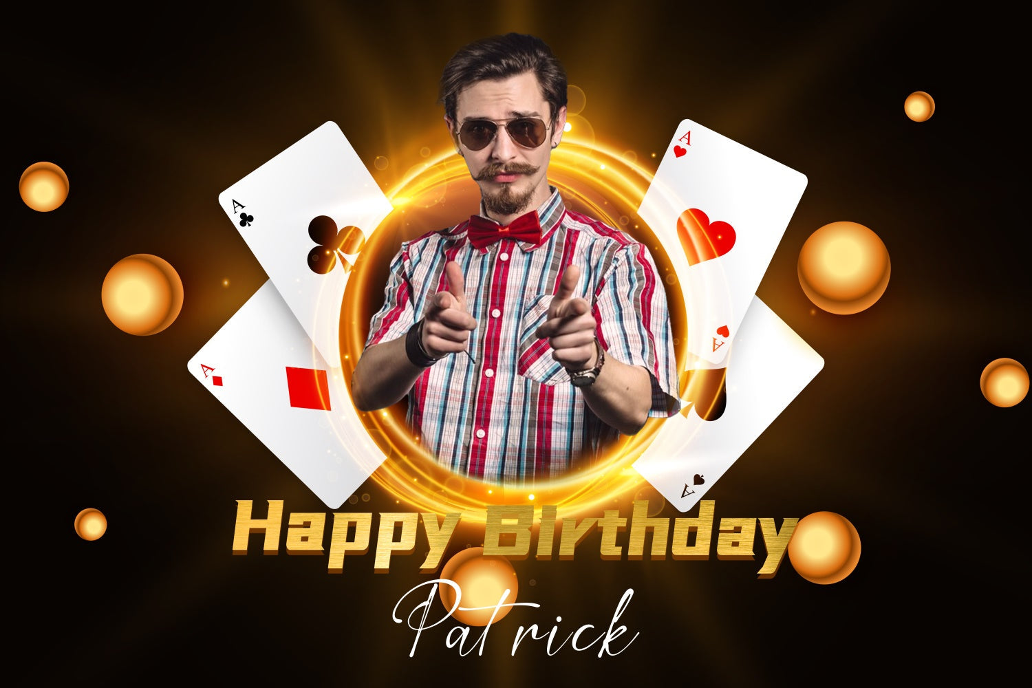 Personalisierte Backdrop für Geburtstag Cool Card Party Backdrop LXX3-110