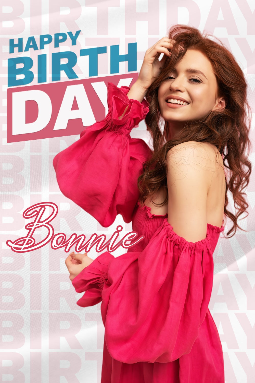 Personalisierte Backdrop für Geburtstag Fashion Forward Pink Backdrop LXX3-112