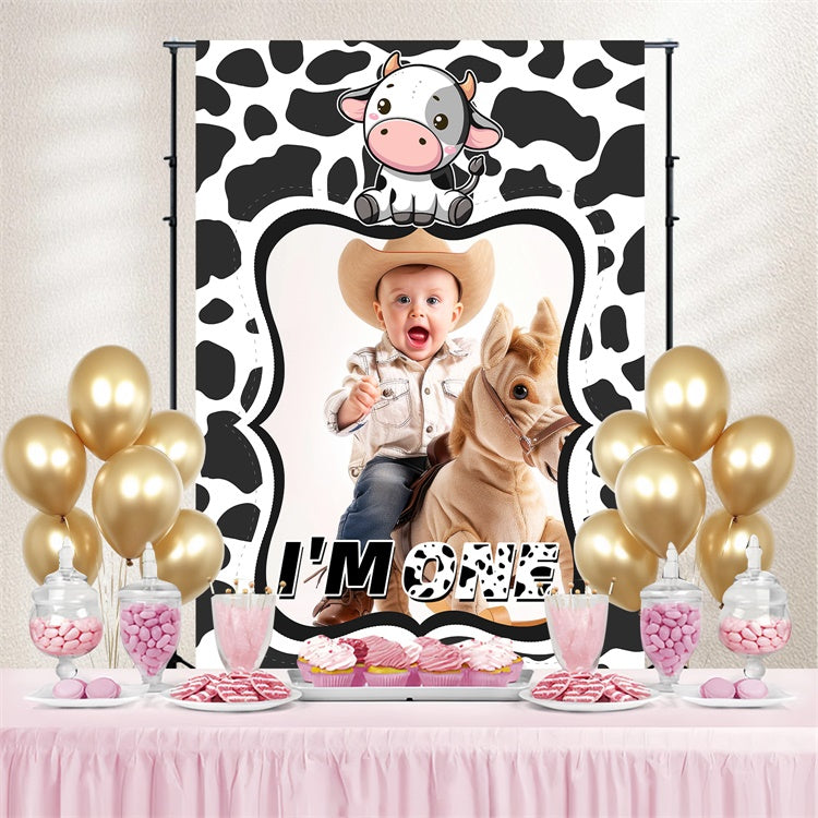Custom Birthday Backdrops Rodeo Thema ersten Geburtstag Backdrop LXX3-115