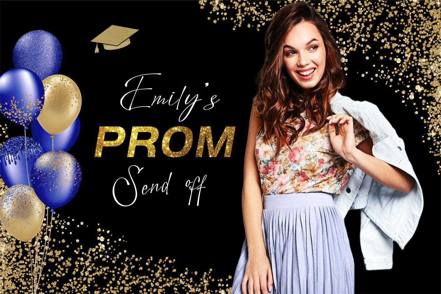 Abschlussball-Fotohintergrund Glitzer-Konfetti Abschlussfeier Individuelle Kulisse LXX3-164