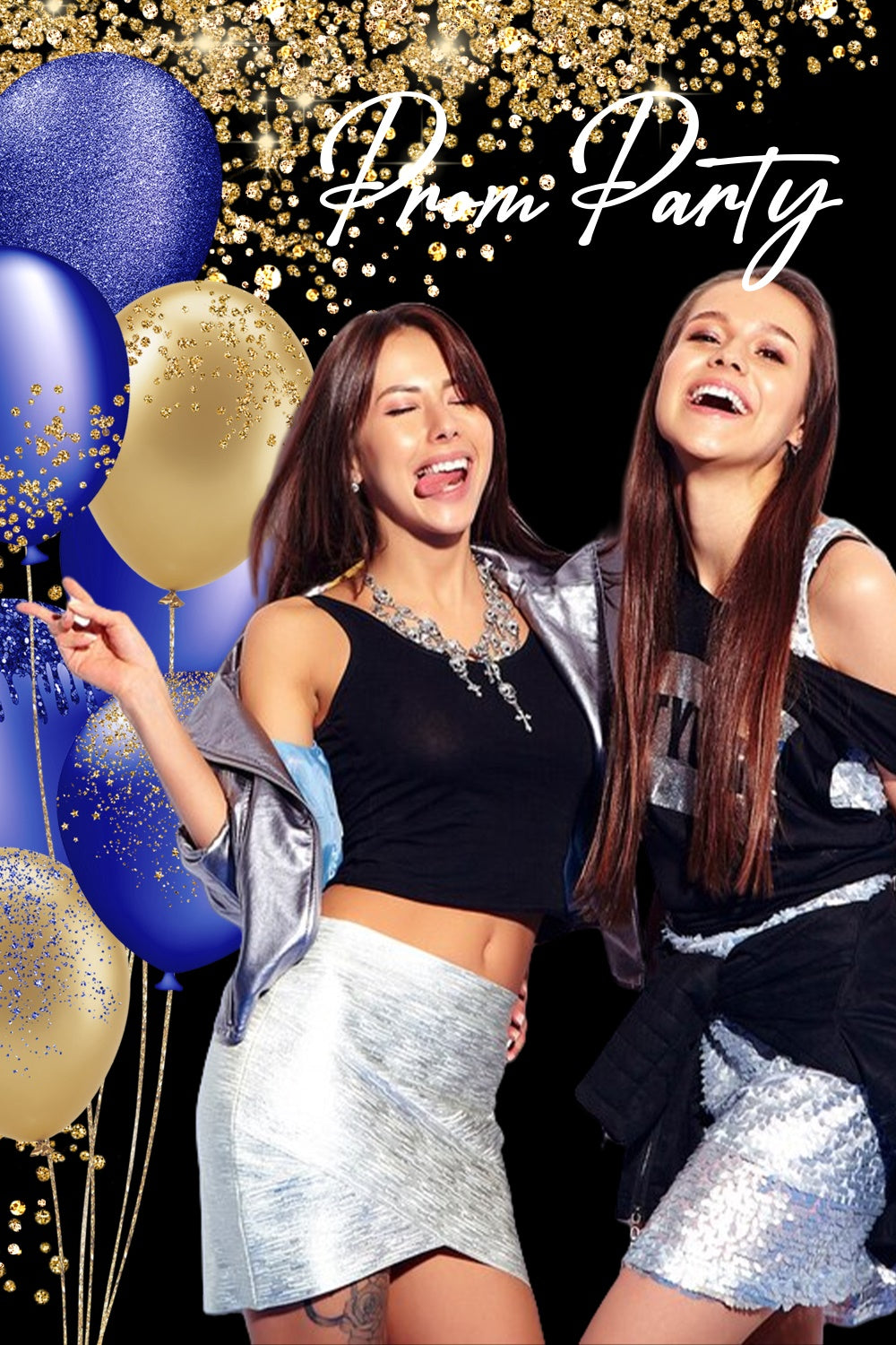 Abschlussball-Hintergrund Glitzernde Ballons Abschlussfeier Individueller Hintergrund LXX3-165