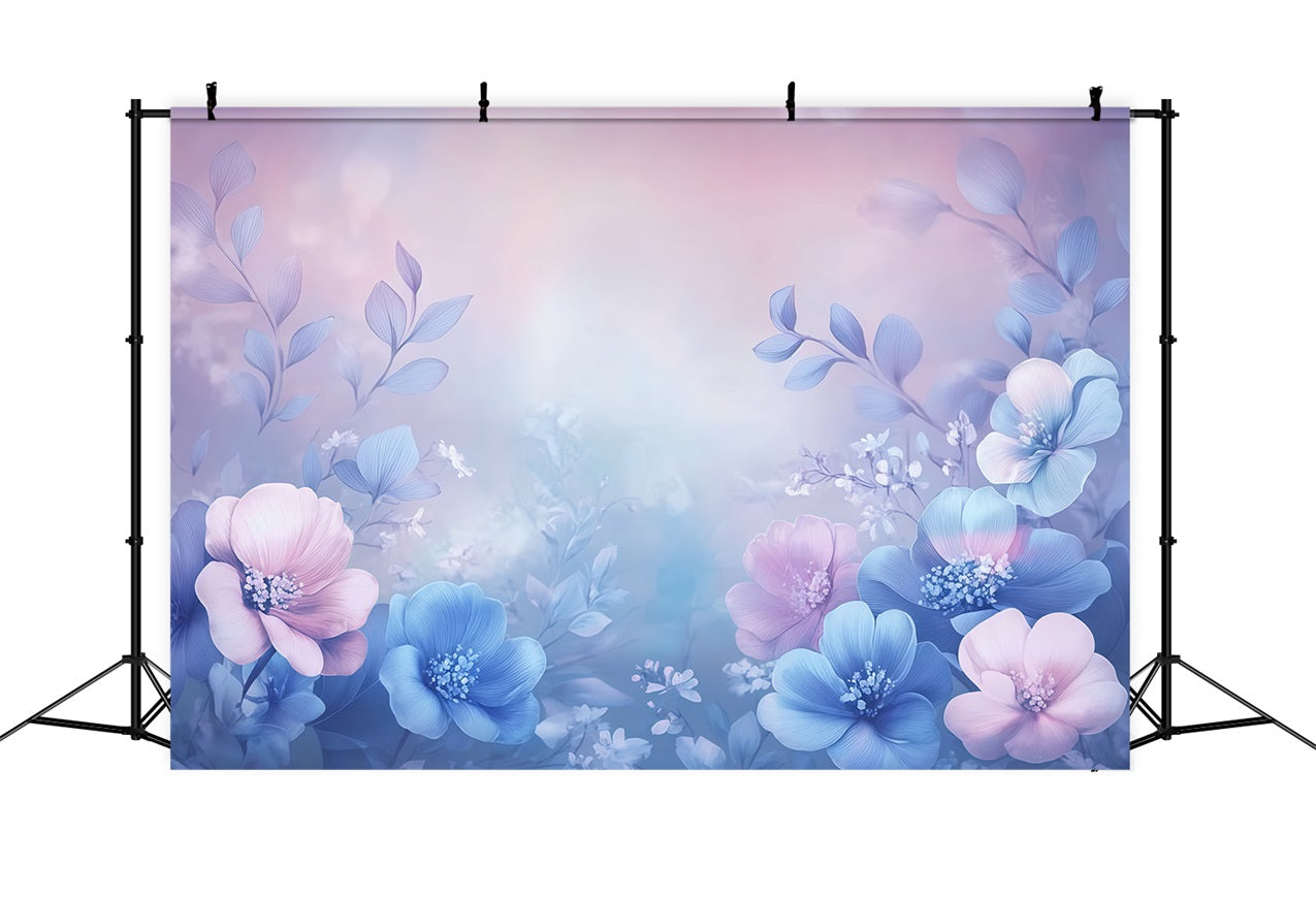 Muttertag Backdrop Blau Rosa Floral Glow Backdrop LXX3-33