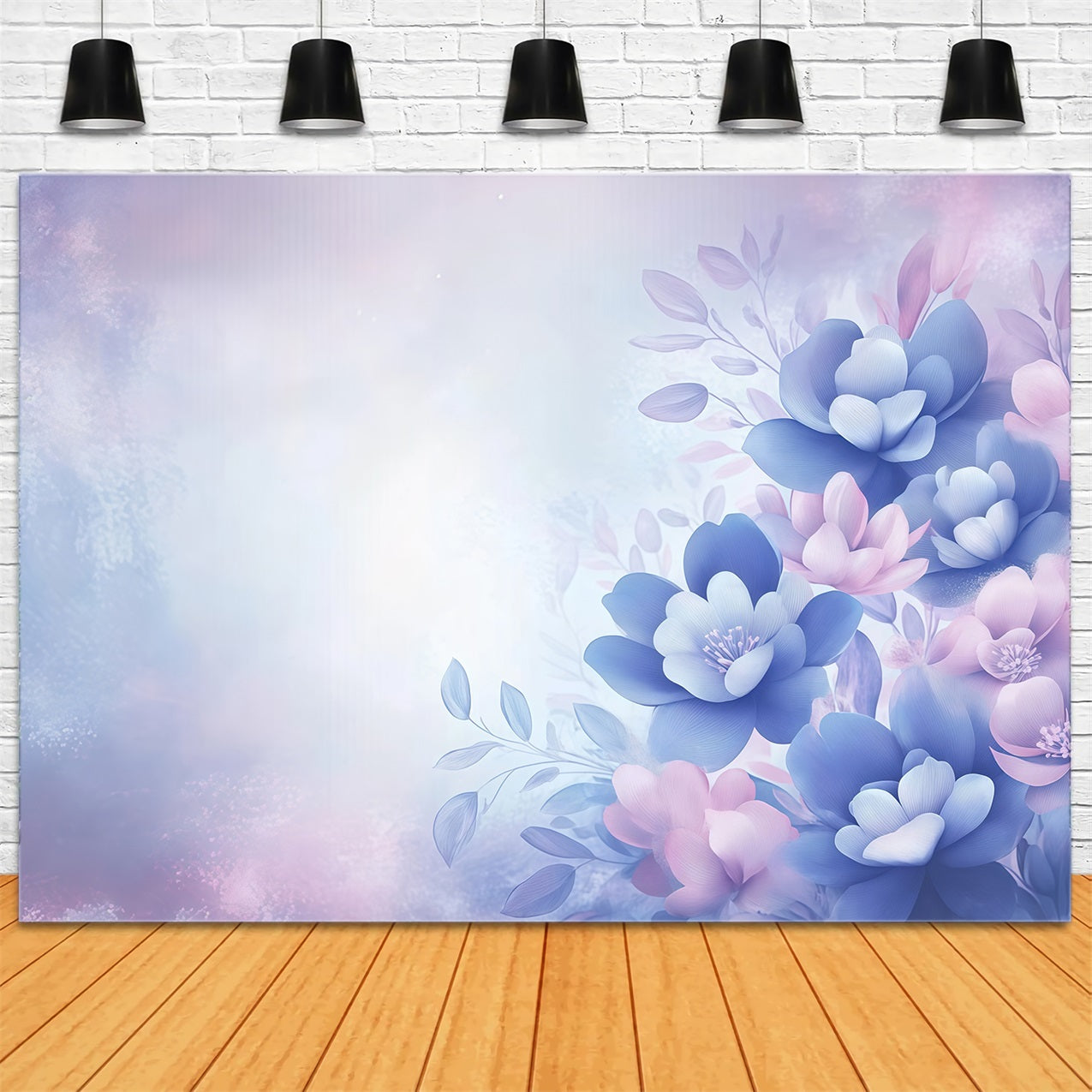 Muttertag Backdrop Blau Lila Floral Dream Backdrop LXX3-34