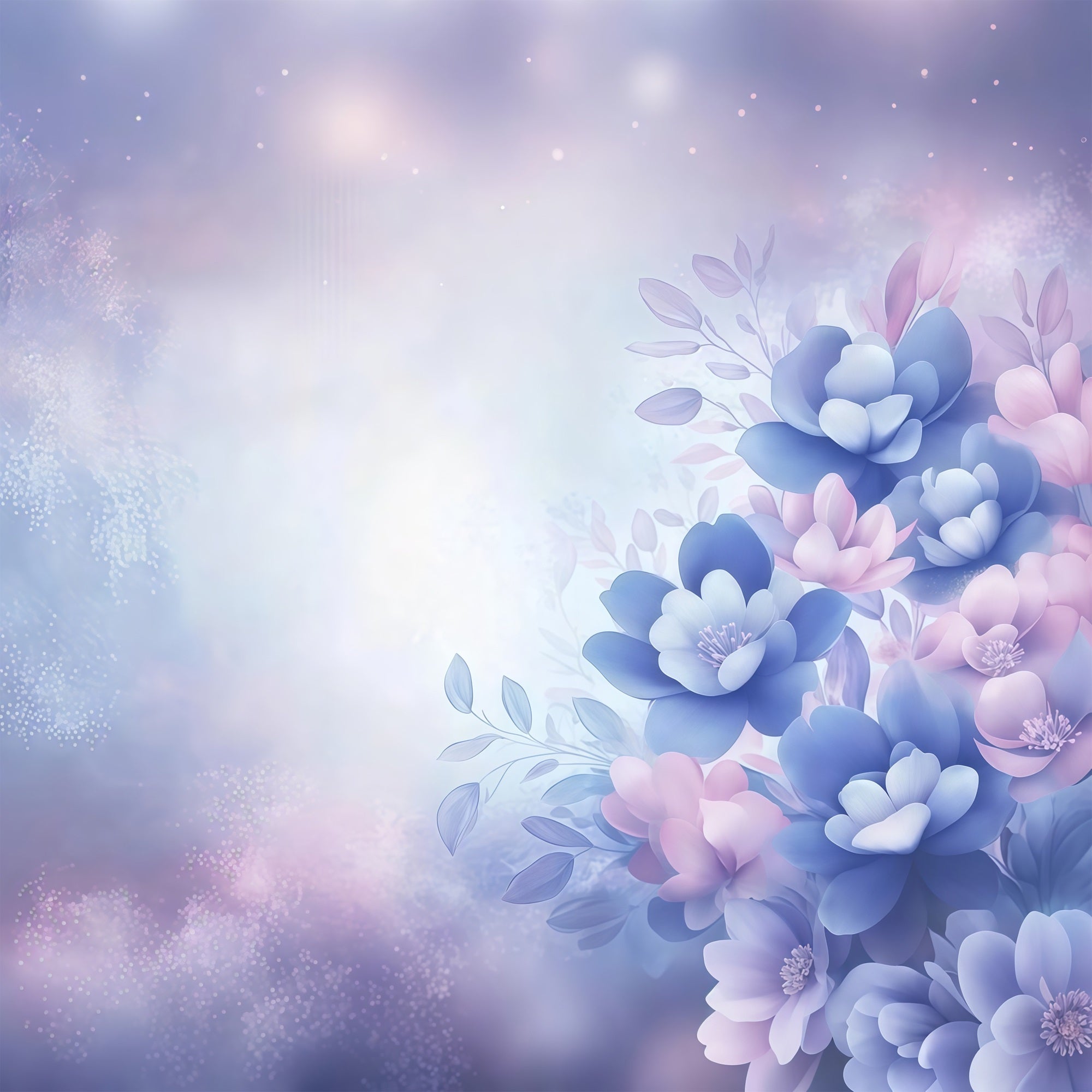 Muttertag Backdrop Blau Lila Floral Dream Backdrop LXX3-34
