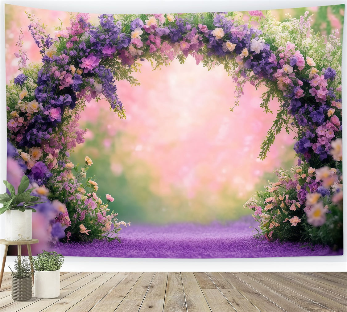 Backdrop Ideen für Muttertag Blumenbogen Pastell Backdrop LXX3-45