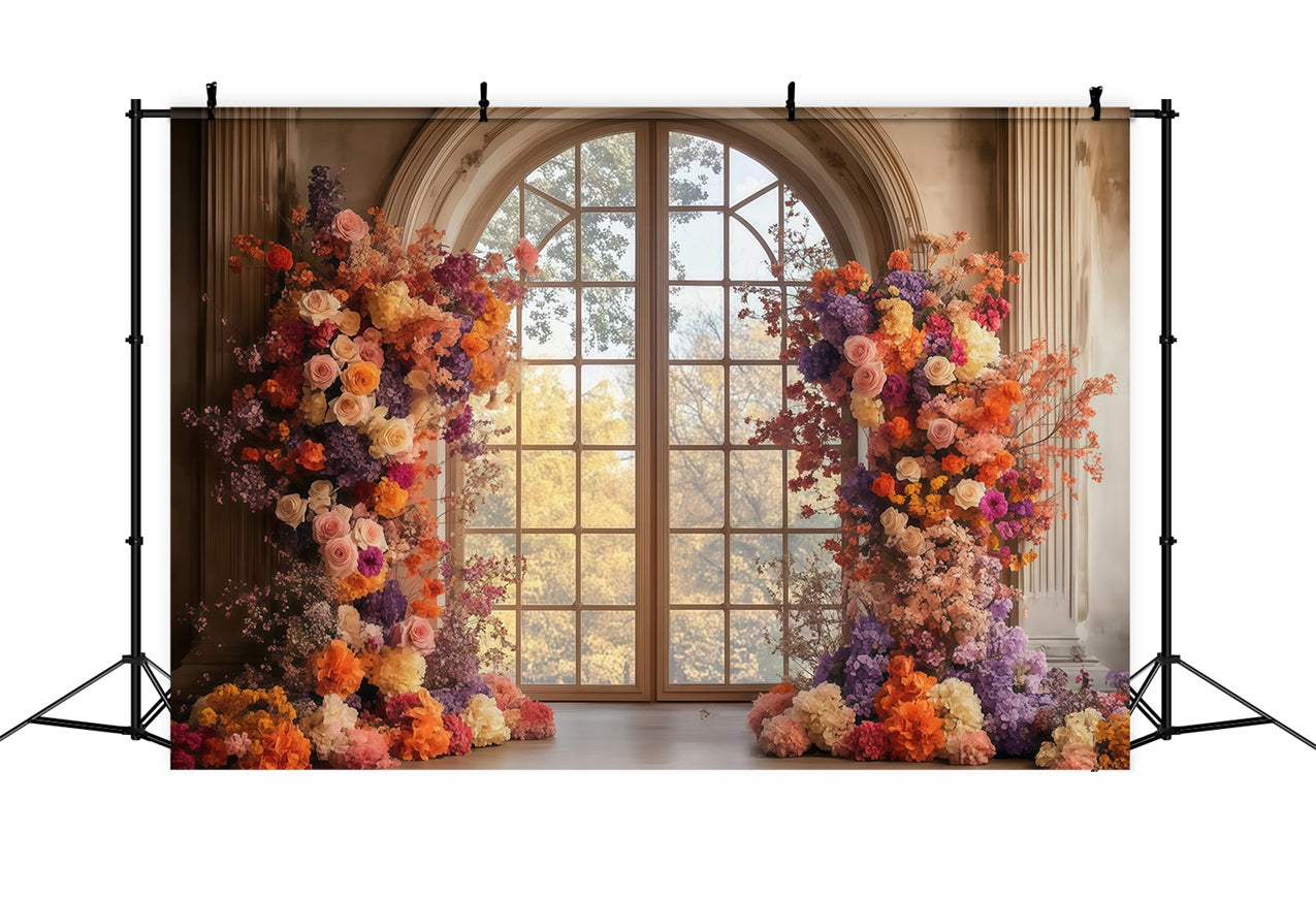 Hintergrund Muttertag Golden Hour Floral Window Backdrop LXX3-46