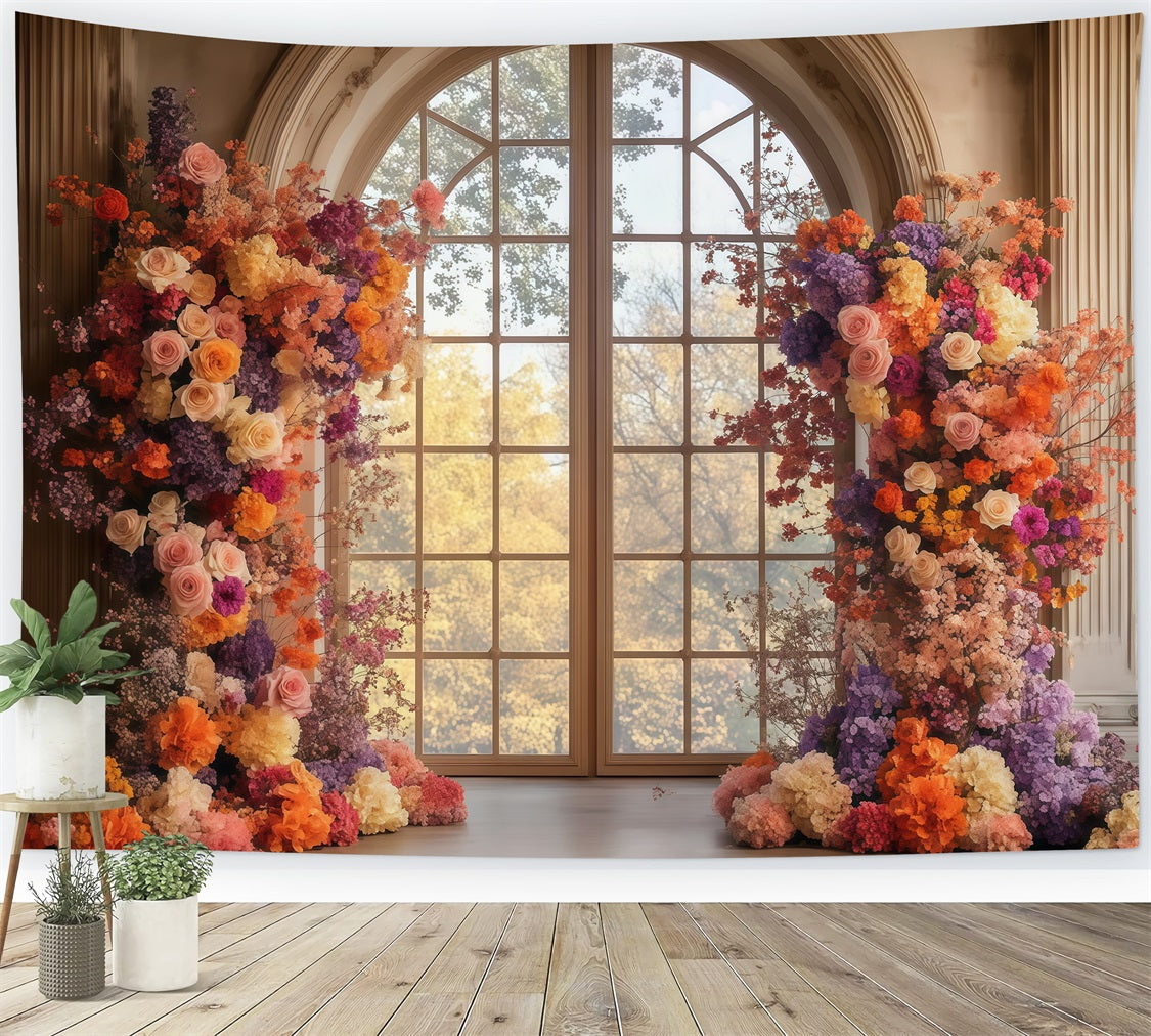 Hintergrund Muttertag Golden Hour Floral Window Backdrop LXX3-46