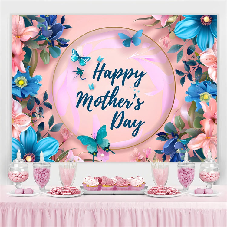 Fotohintergrund zum Muttertag Charmanter Blumenrahmen Individueller Hintergrund LXX3-56