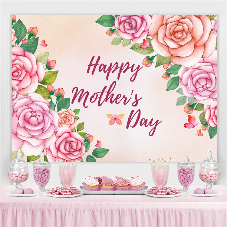 Muttertag Hintergrund Ideen Charming Pink Rose Personalisierte Hintergrund LXX3-60