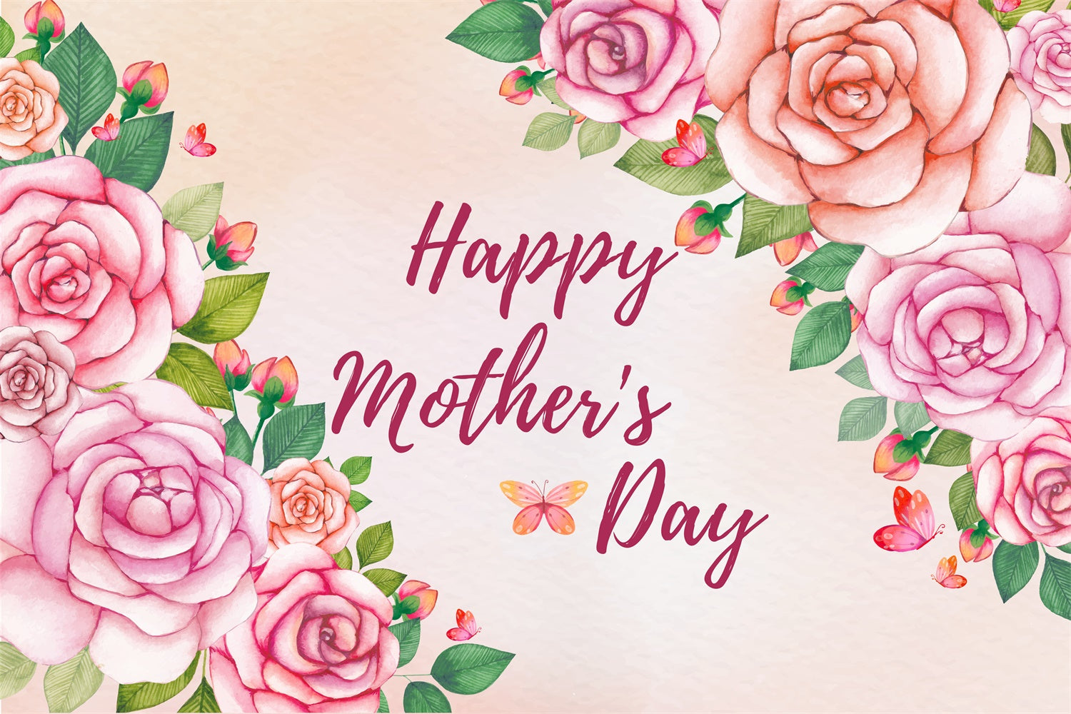 Muttertag Hintergrund Ideen Charming Pink Rose Personalisierte Hintergrund LXX3-60