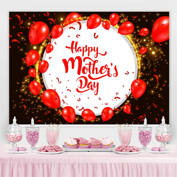 Muttertags-Hintergrundkulisse Luxuriöser roter Ballon Personalisierte Hintergrundkulisse LXX3-65