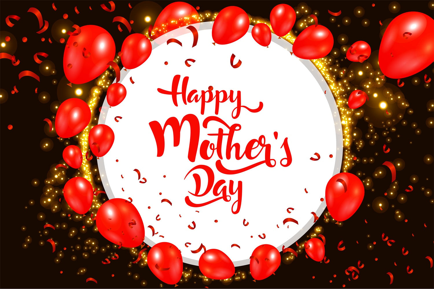 Muttertags-Hintergrundkulisse Luxuriöser roter Ballon Personalisierte Hintergrundkulisse LXX3-65