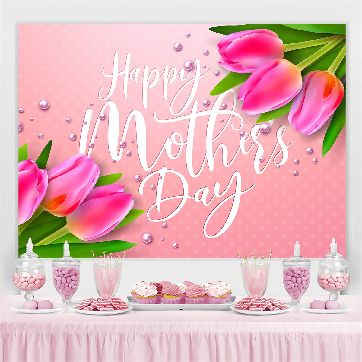 Muttertagskulisse Ideen Elegant Blühende Tulpe Individueller Hintergrund LXX3-74