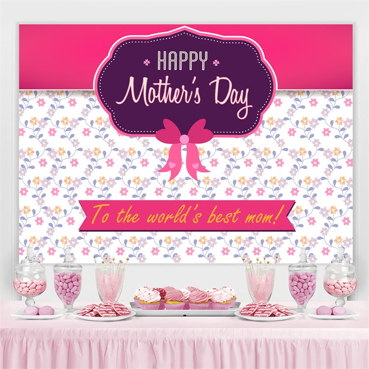 Hintergrundbilder für Muttertag Rosa Schleife Floral Custom Backdrop LXX3-76
