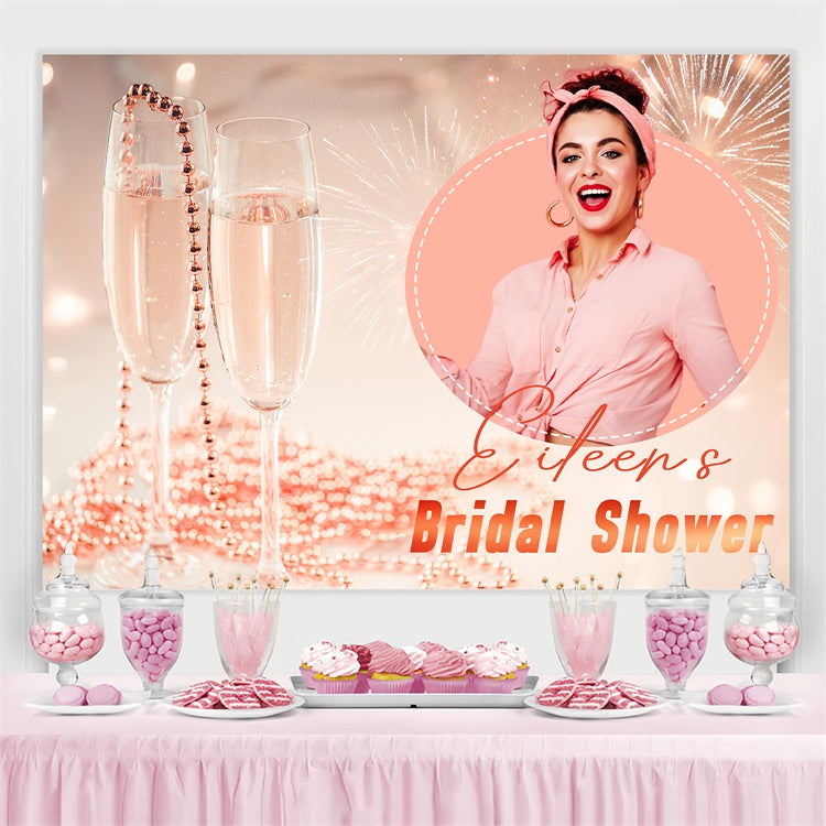 Individuelle Hochzeit Fotokulissen Chic Champagner Hintergrund LXX4-130