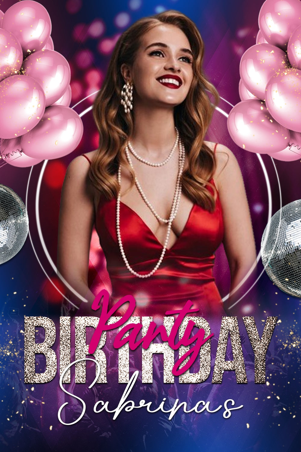 Custom Made Birthday Backdrops Rosa Ballons Glamorous Backdrop LXX4-2