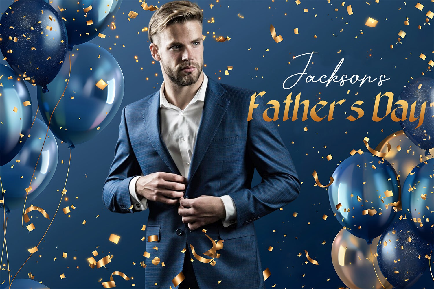 Vatertags-Fotokulisse Konfetti-Ballons Individuelle Kulisse LXX4-84