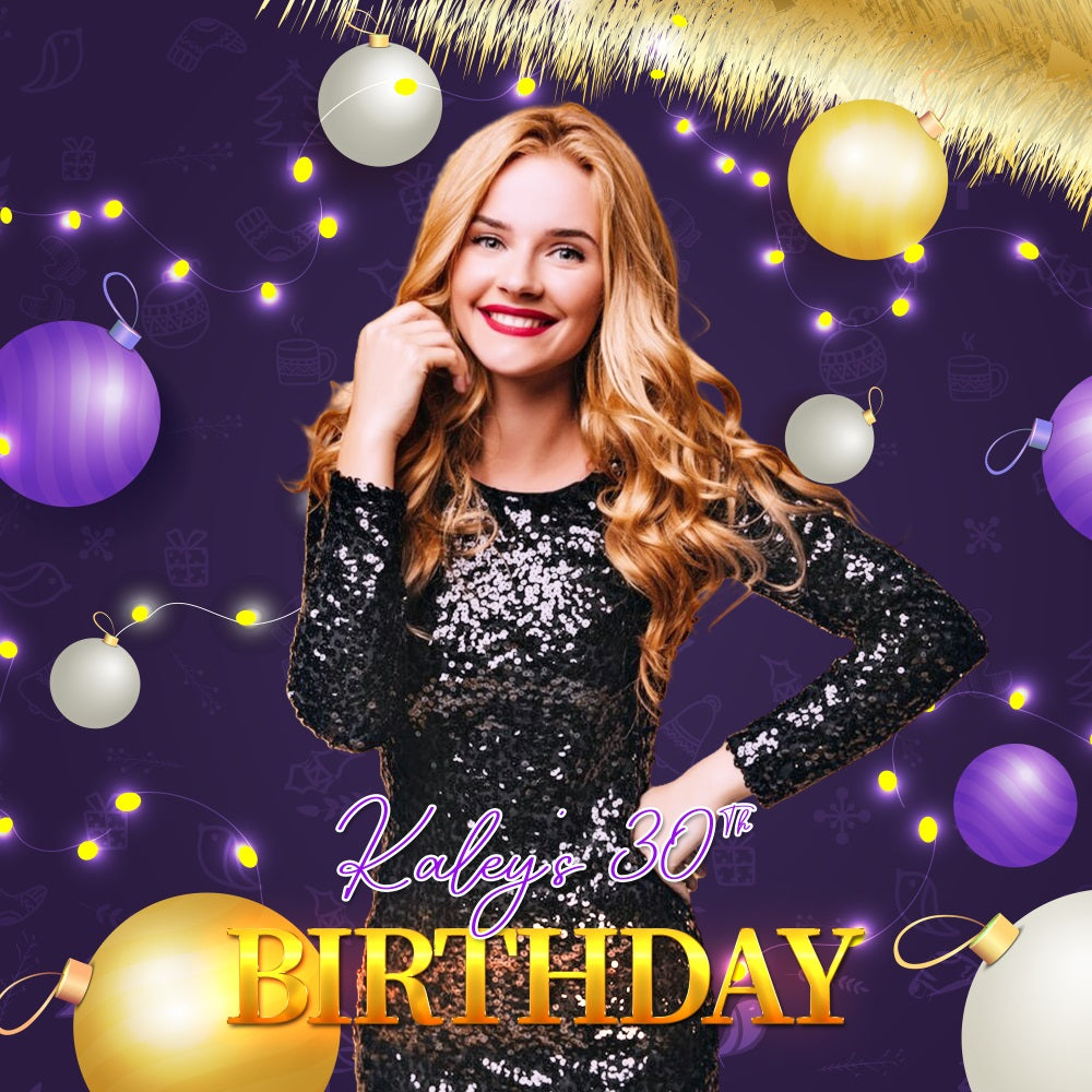 Geburtstag Backdrop Ideen Kugeln 30. Party Personalisierte Backdrop LXX5-142