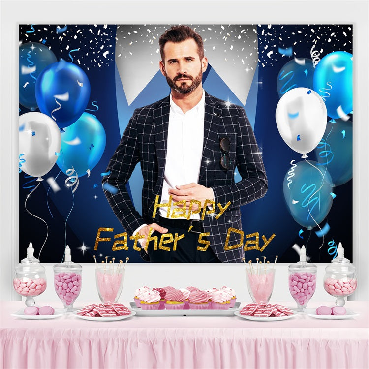 Vatertag Fotokulisse Feier Ballons Personalisierte Kulisse LXX5-5