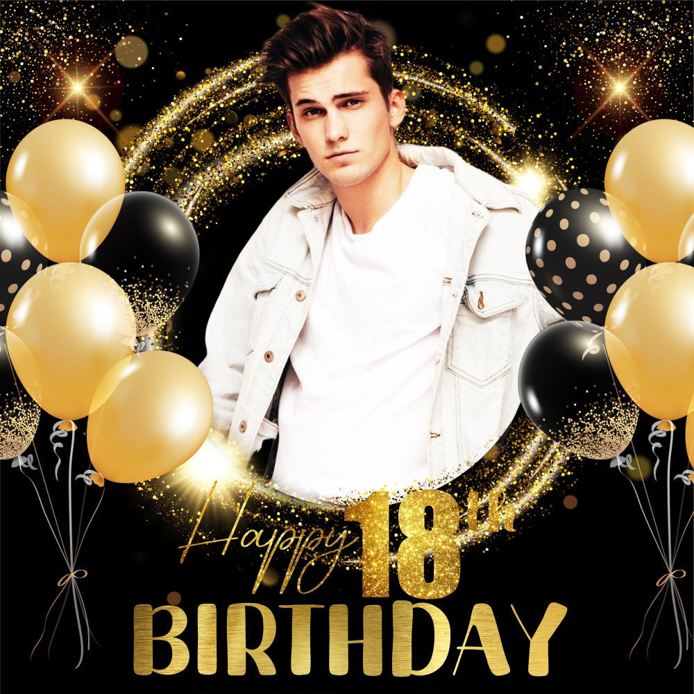 Geburtstag Backdrop Ideen Glänzend 18. Ballon Personalisierte Backdrop LXX5-99