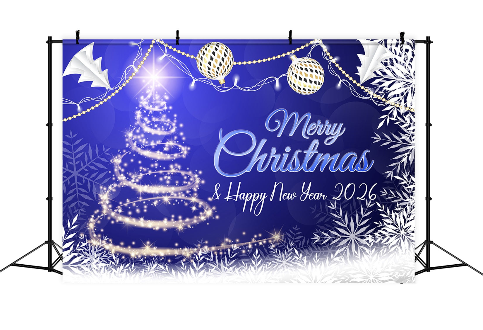 Frohes Neues Jahr 2026 Hintergrund Funkelnder Weihnachtsbaum Neujahrshintergrund LXX510-13