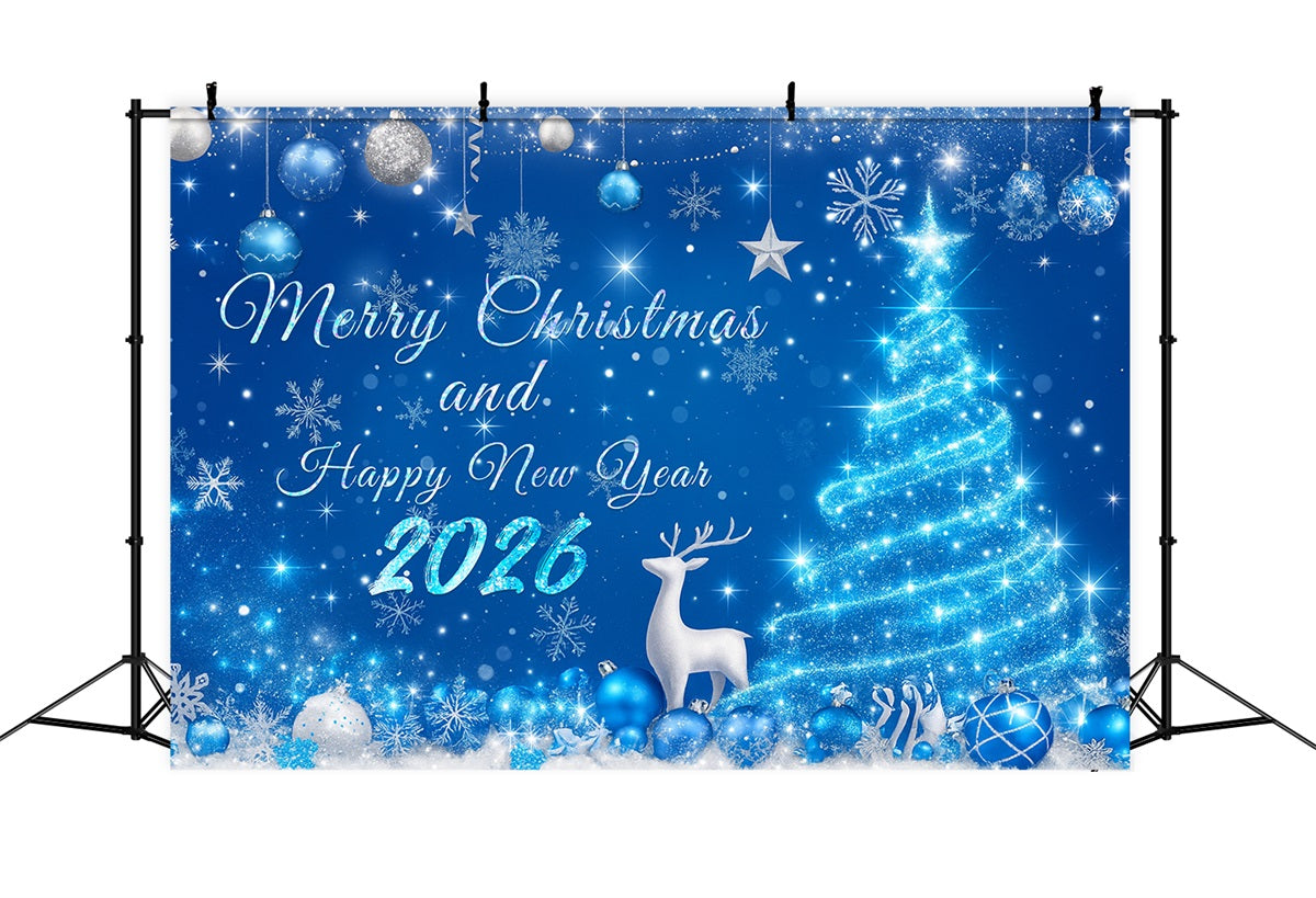 Neujahrshintergründe Verschneite Weihnachtsdekorationen Neujahrshintergrund LXX510-14