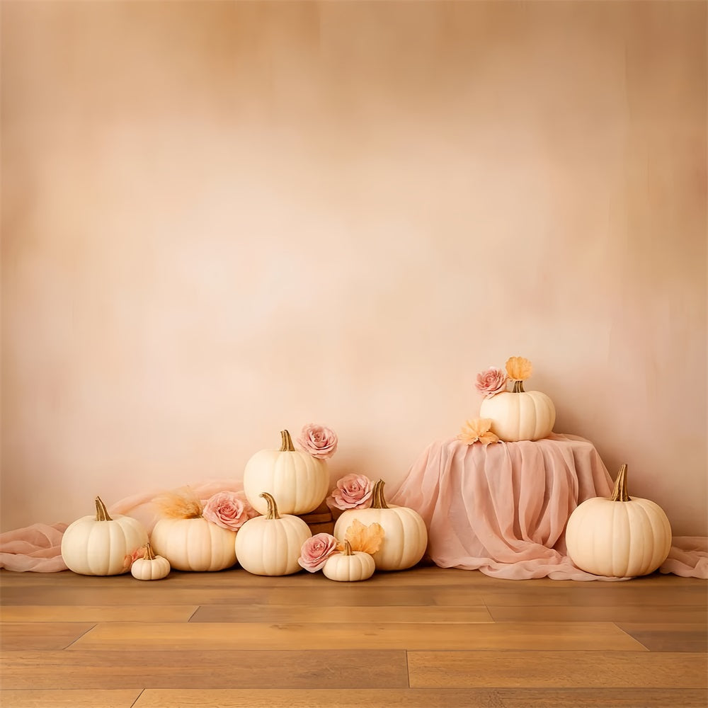 Kürbis-Hintergrund Weiche Kürbisrosen Eleganz Thanksgiving-Hintergründe LXX510-44