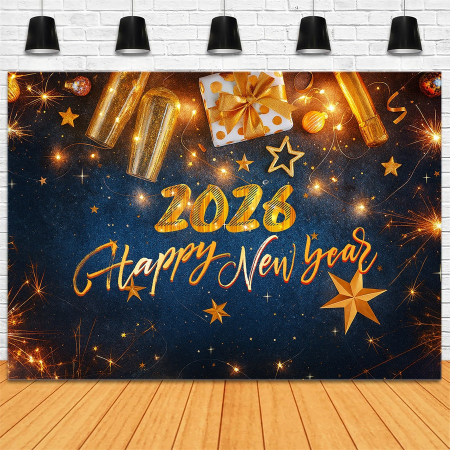 Silvester-Hintergrund Geschenk Lichter Glitzer Eleganz Silvester-Hintergrund LXX510-7