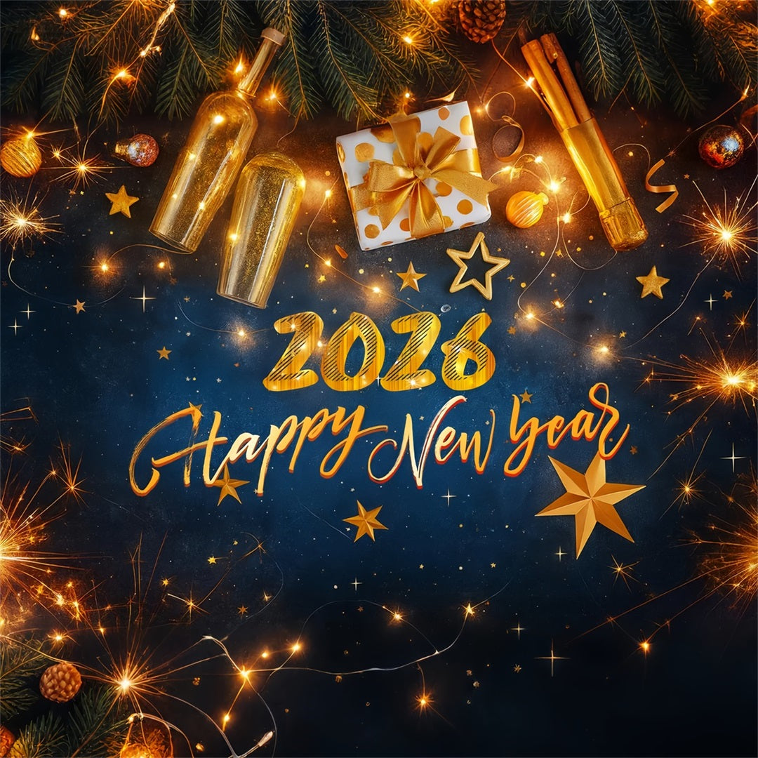 Silvester-Hintergrund Geschenk Lichter Glitzer Eleganz Silvester-Hintergrund LXX510-7