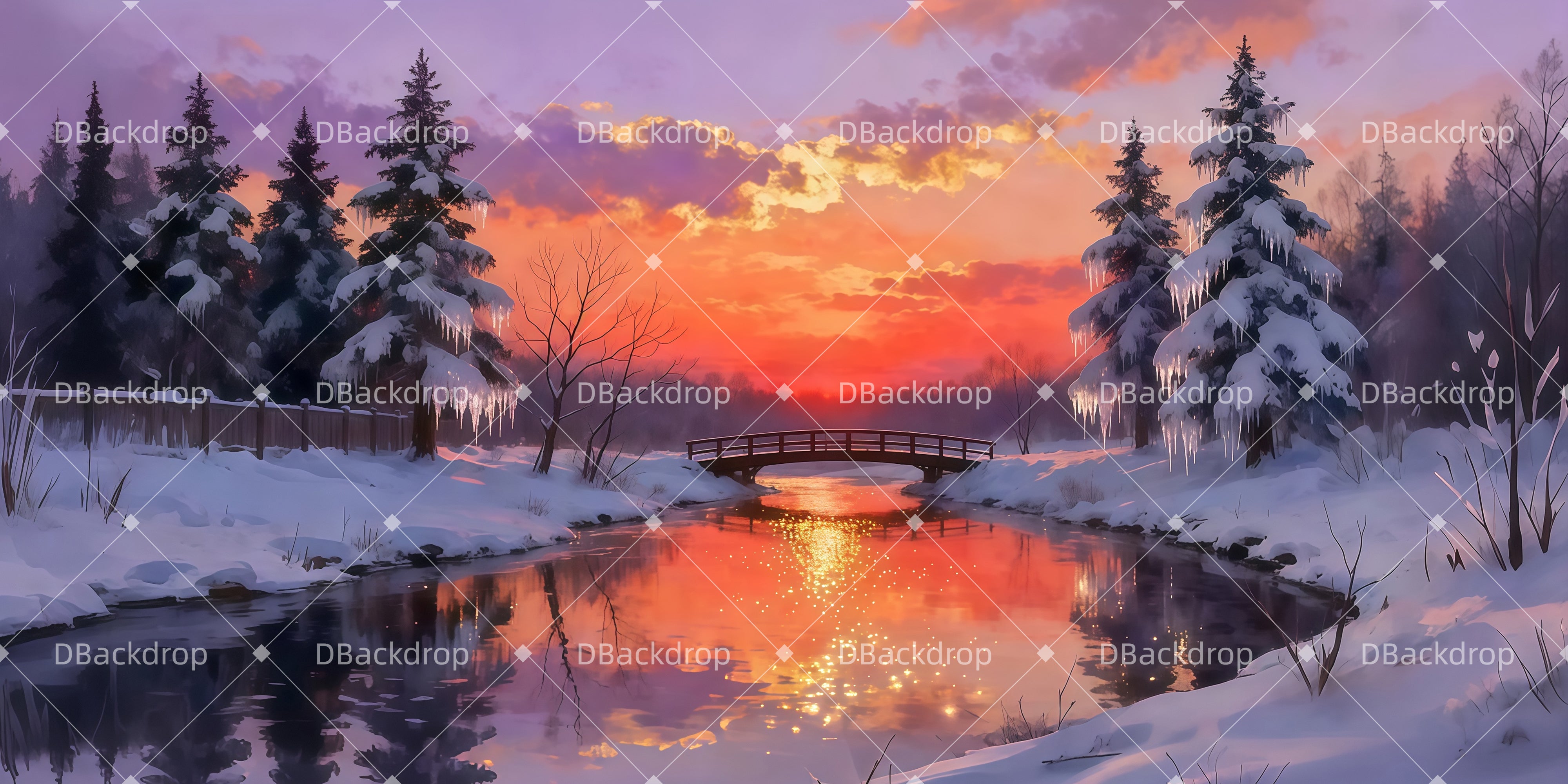 Bühne Theater Vorhang Die eisige Dämmerung Theaterwand LXX511-T136