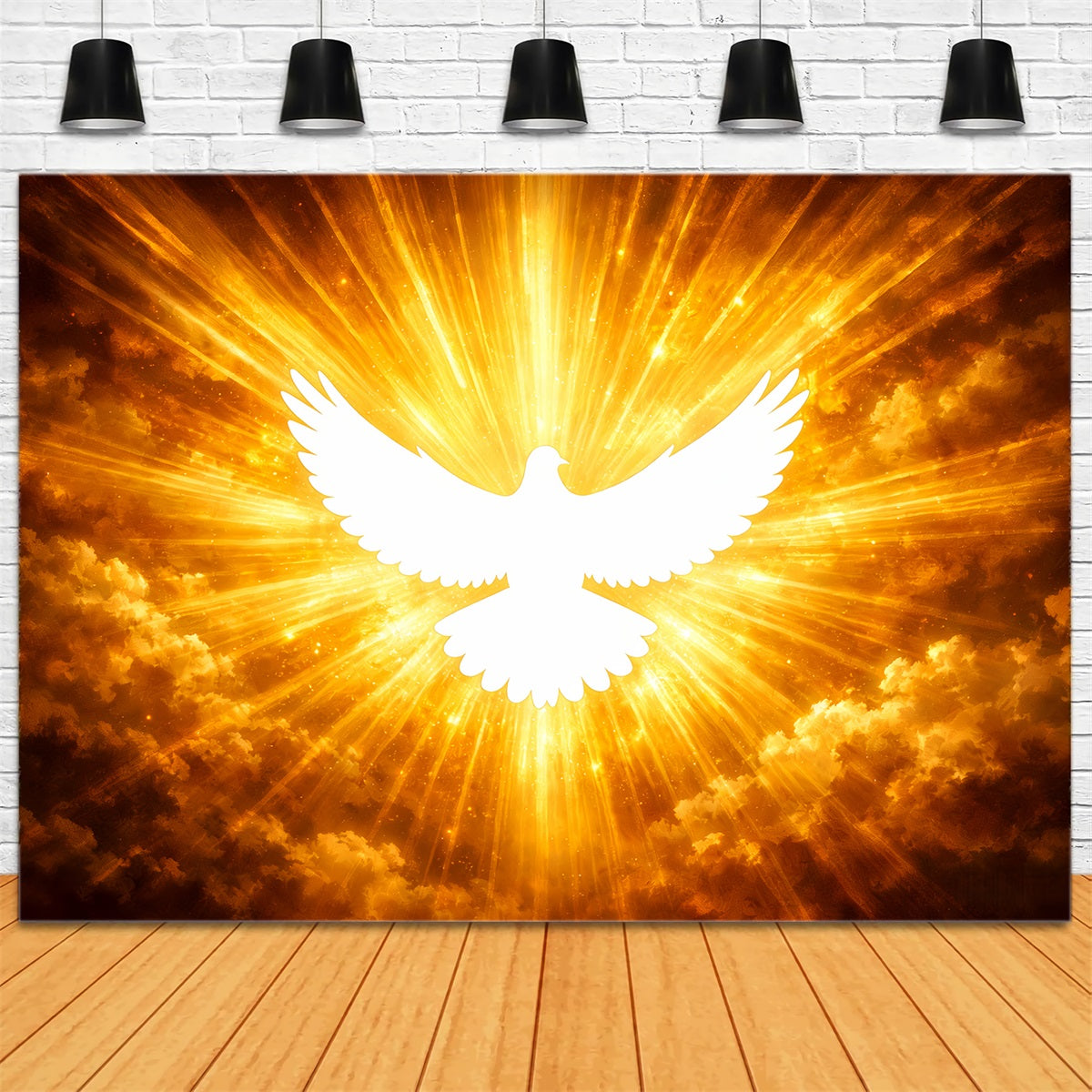 Kirche Ostern Fotohintergrund Strahlende Singvögel Auferstehung Licht Ostern Hintergründe LXX512-105