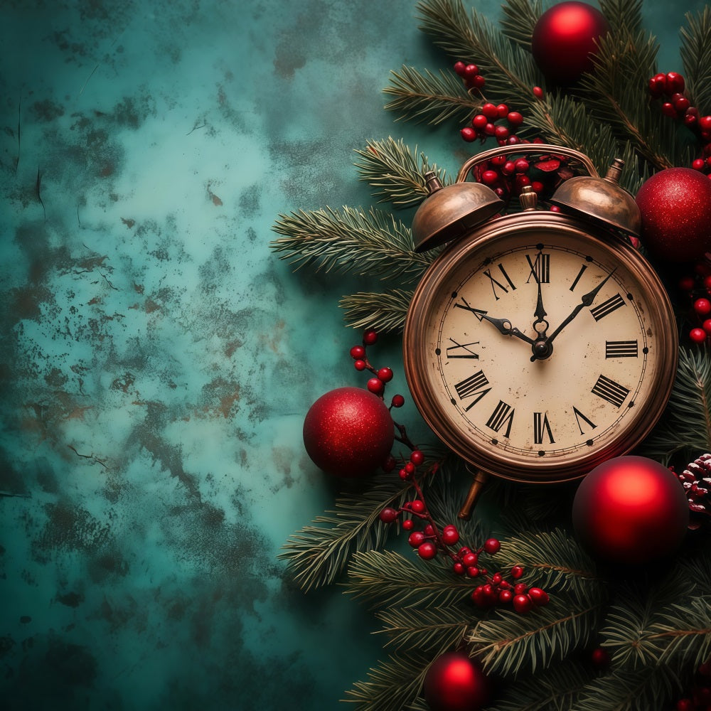 Neujahrs-Hintergrund Vintage Countdown Feiertagsakzente Uhr Foto-Hintergrund LXX512-22