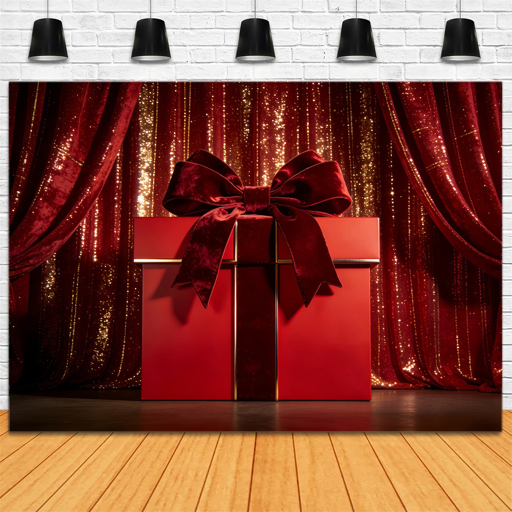 Geschenkbox Valentinstag-Hintergrund Samtvorhang Schleife Bühne Valentinstag-Hintergrund LXX512-88