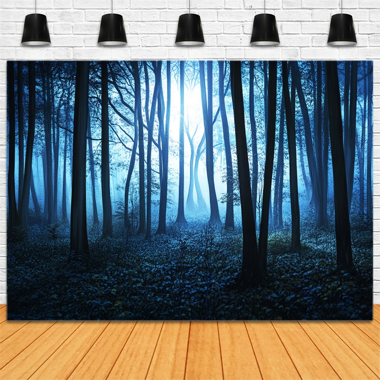 Dark Forest Hintergrundkulisse Midnight Mist Grove Hintergrundkulisse LXX57-115